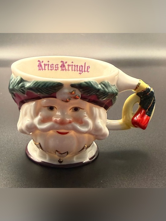 Other - Kriss Kringle Ceramic Santa Mini Head Mug